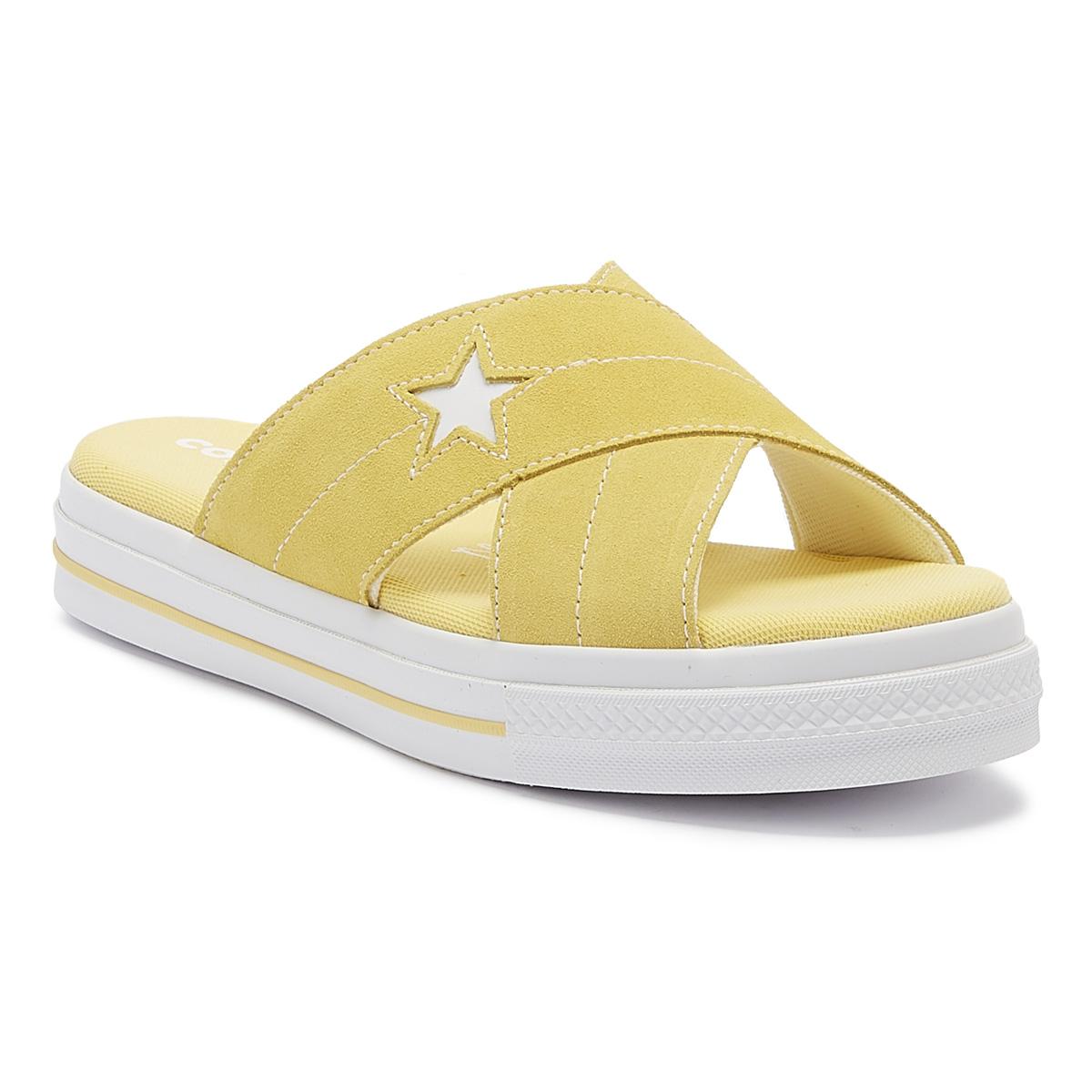 Converse Suede One Star Yellow Sandals 