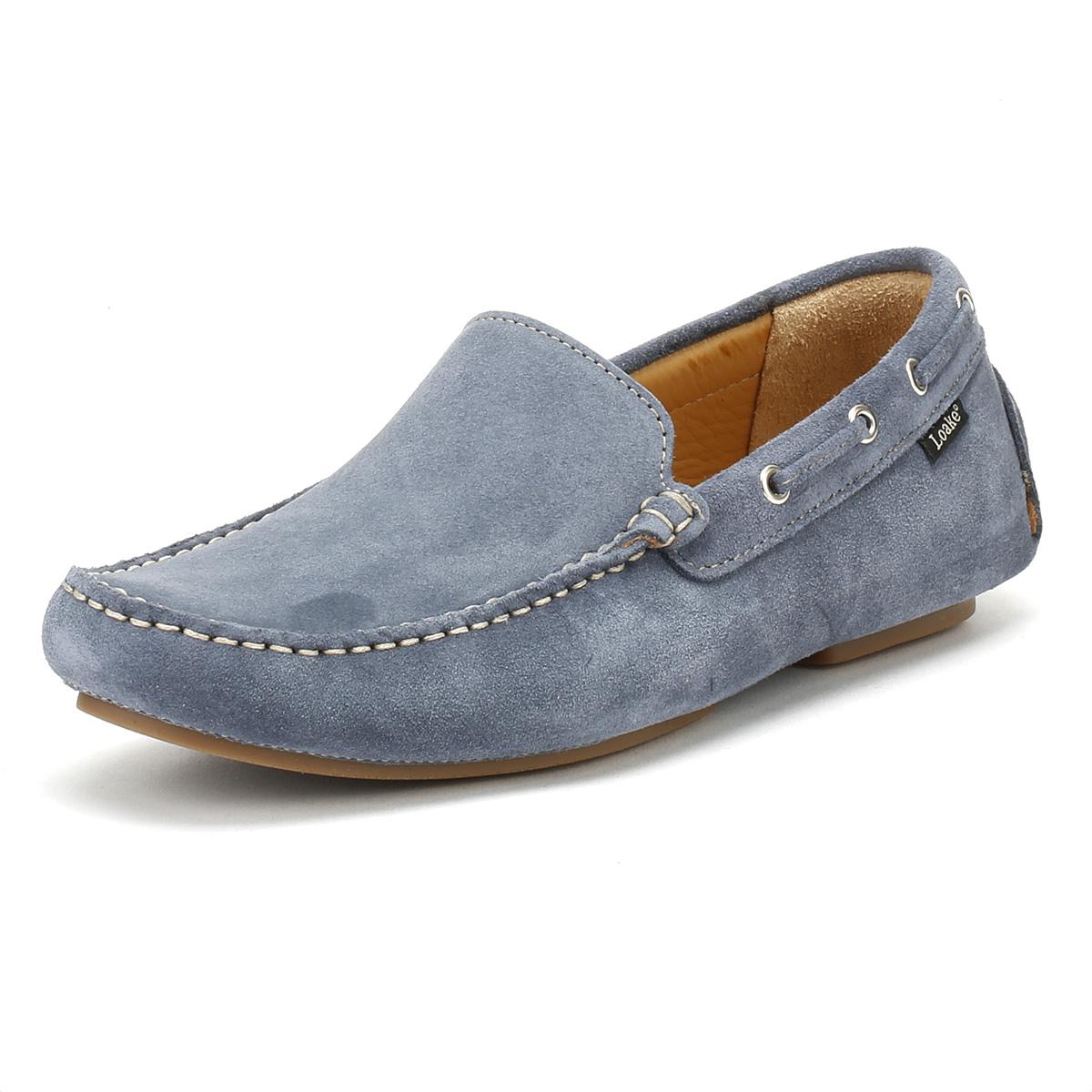 Loake Mens Light Blue Donington Suede Loafers for Men - Lyst