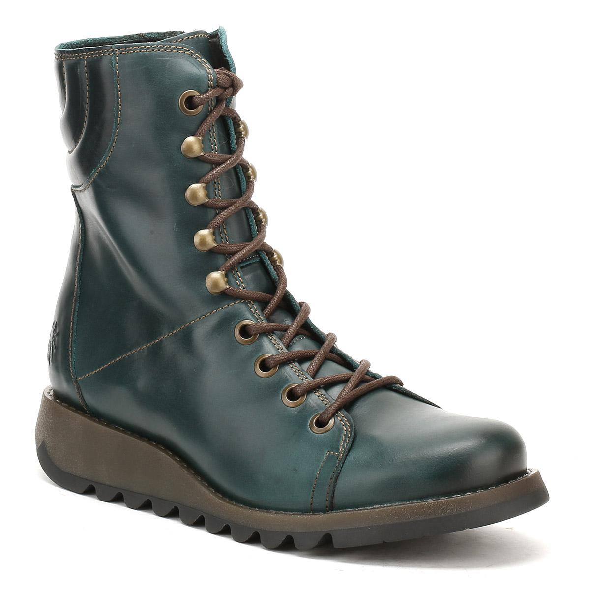 Fly London Womens Petrol Green Same109fly Rug Leather Boots - Lyst