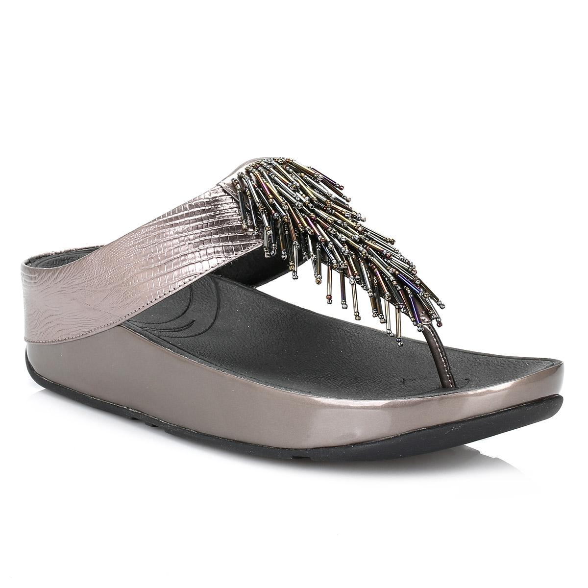 Fitflop Womens Cha Cha Nimbus Silver Sandals in Metallic Lyst UK