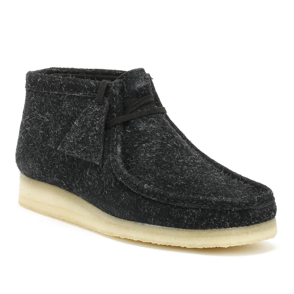 clarks wallabees black sale