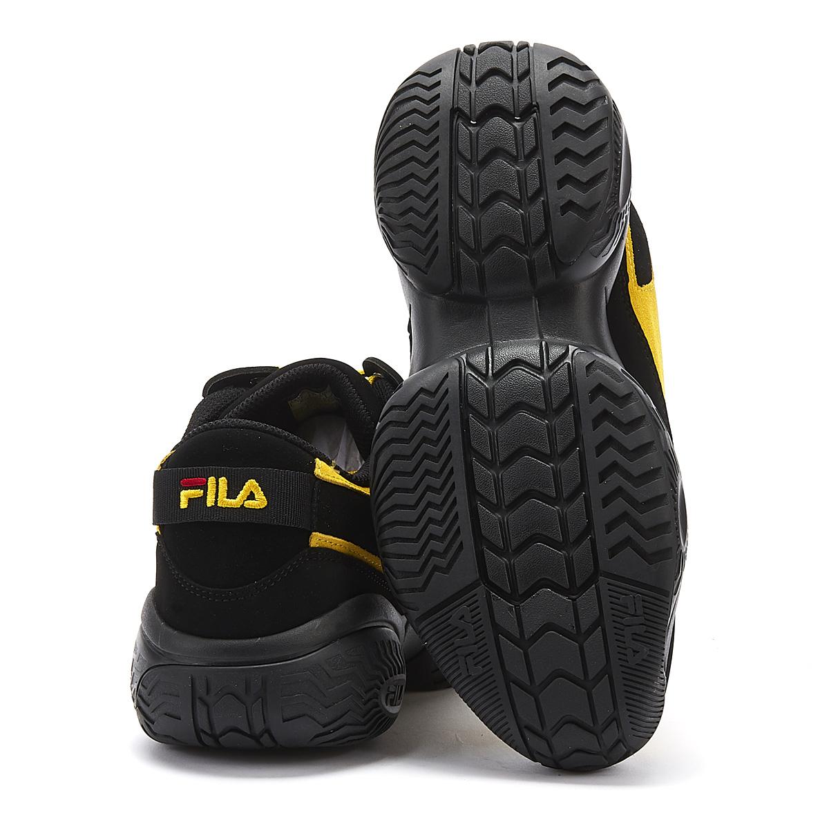 fila provenance yellow & black trainers