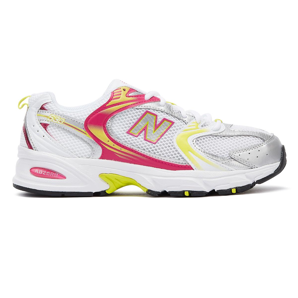 New Balance Synthetic 530 Womens White / Pink / Yellow Trainers - Lyst