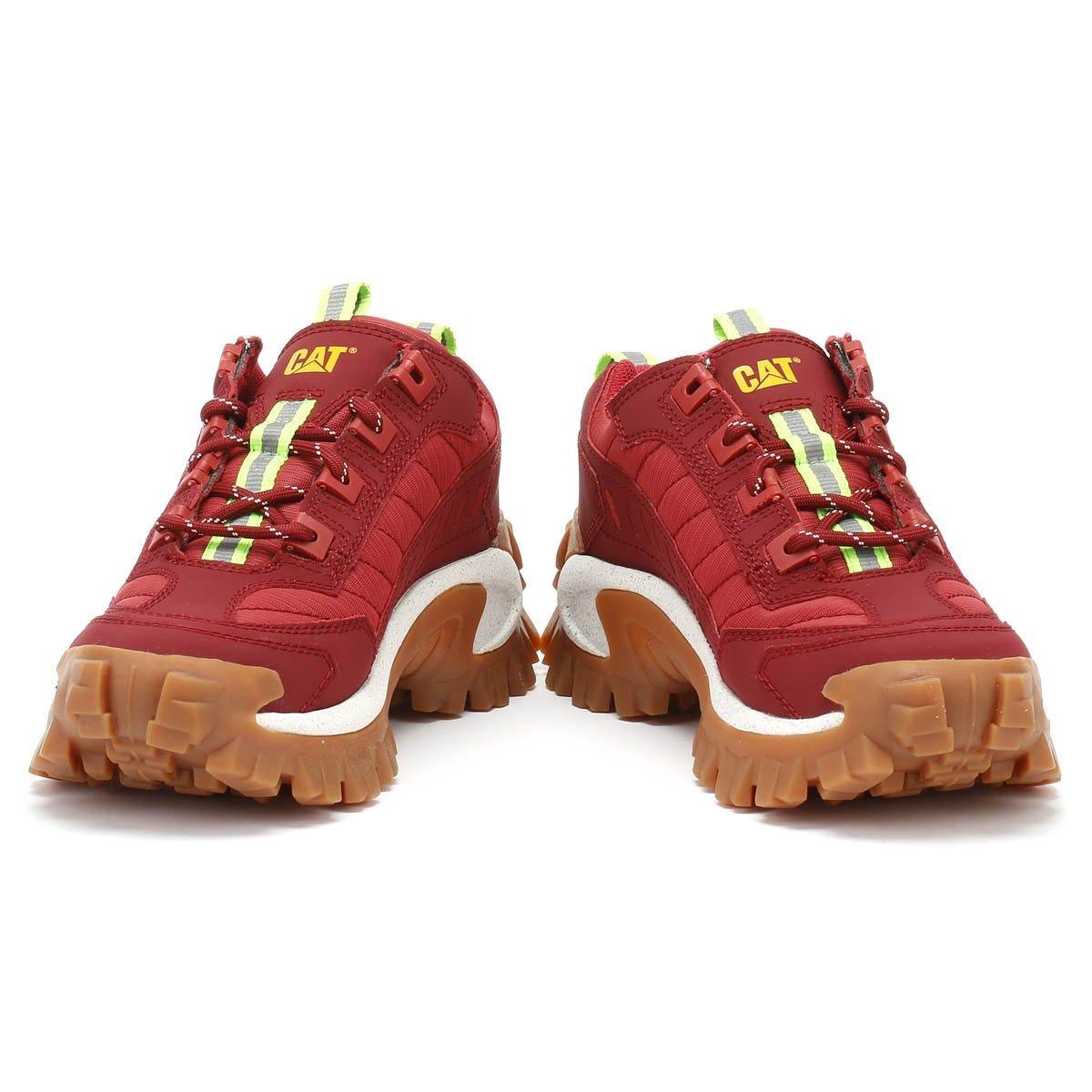 cat footwear intruder biking red trainers