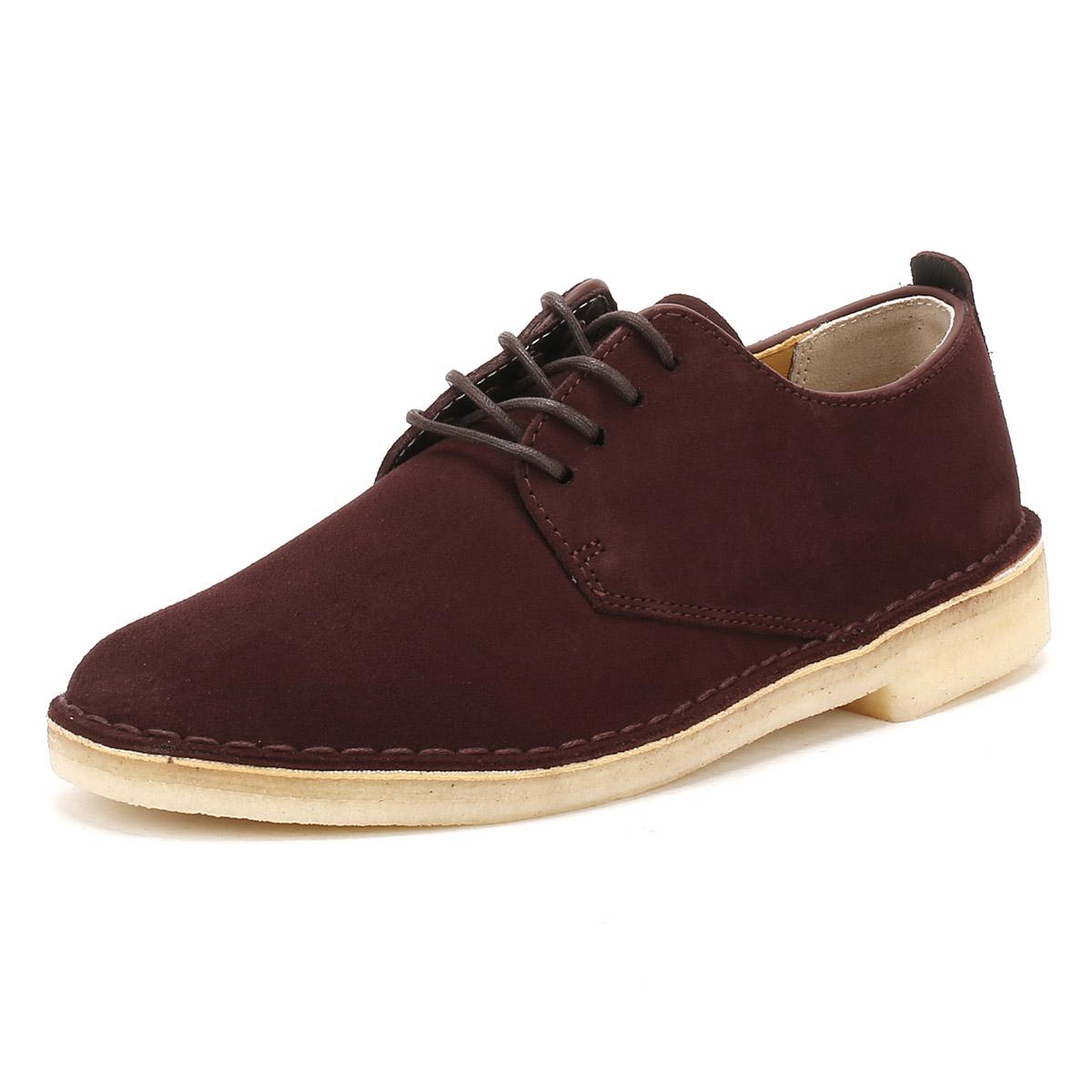 burgundy desert clarks
