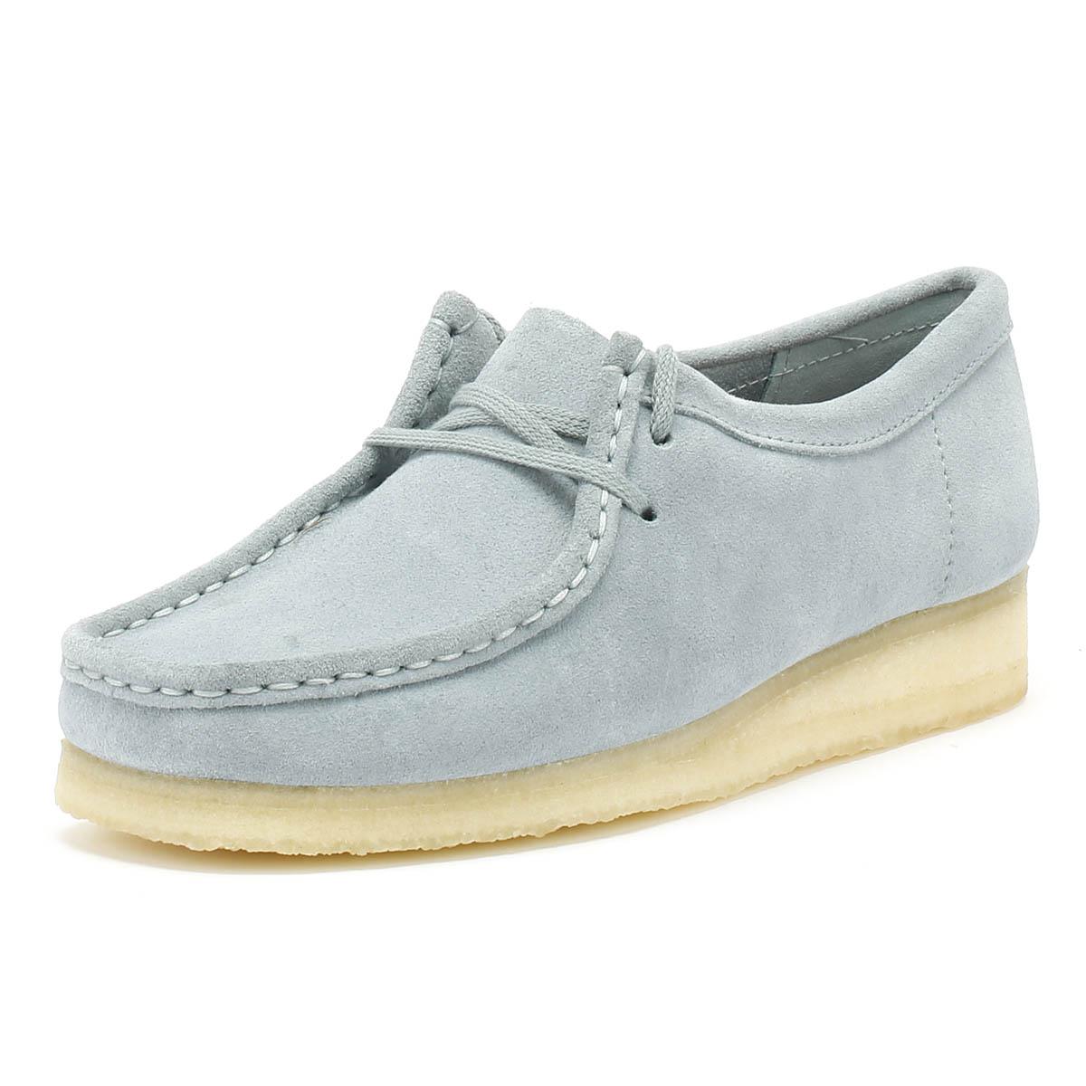 Clarks Originals Womens Blue / Grey Wallabee Suede Shoes - Lyst
