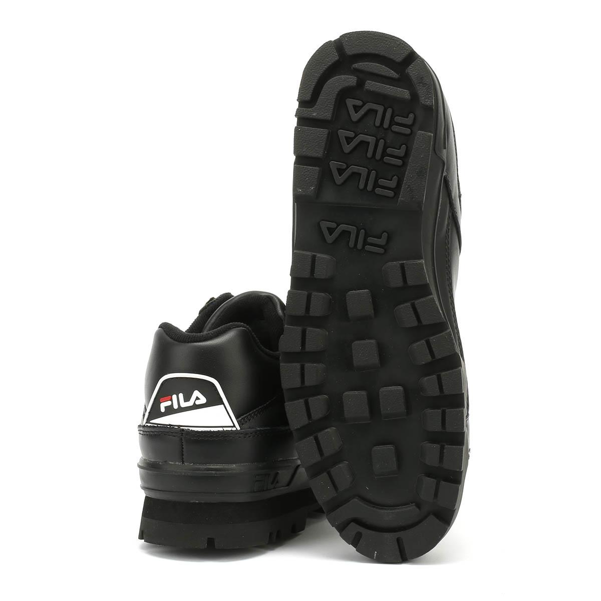 fila black trailblazer leather trainers
