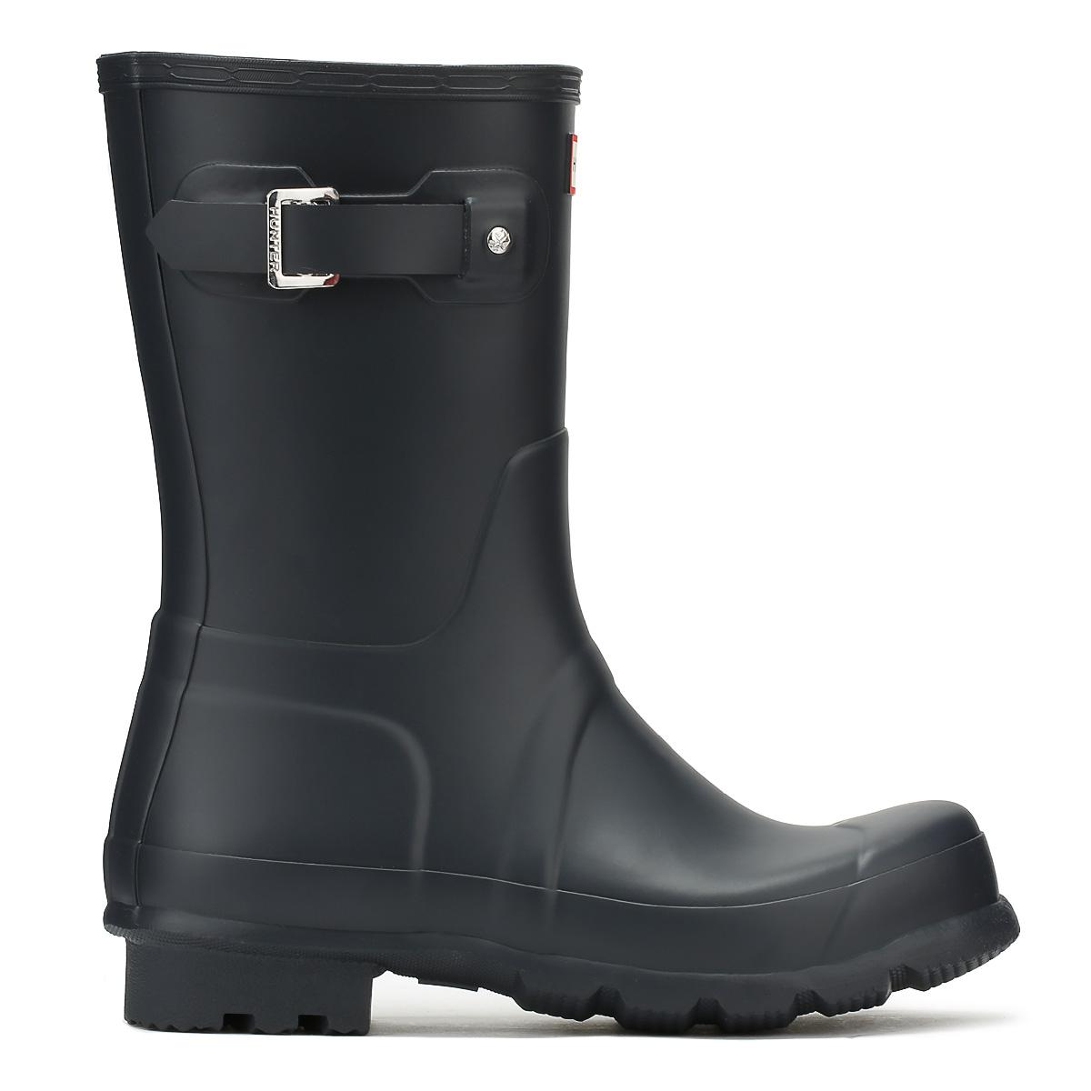 hunter short wellies navy