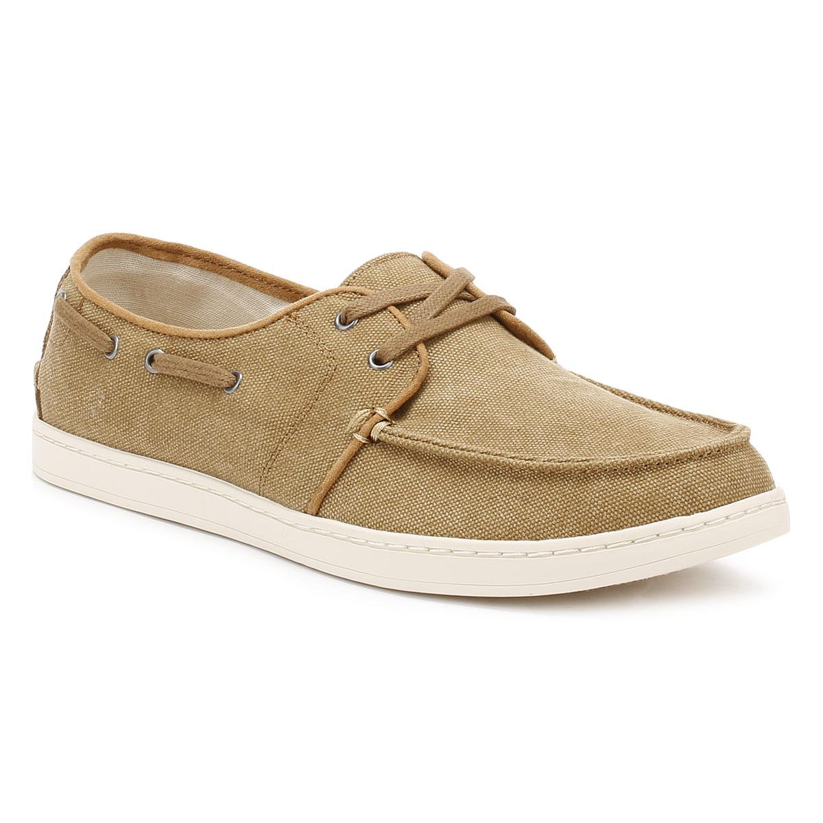 TOMS Mens Toffee Culver Washed Canvas Shoes in Natural for