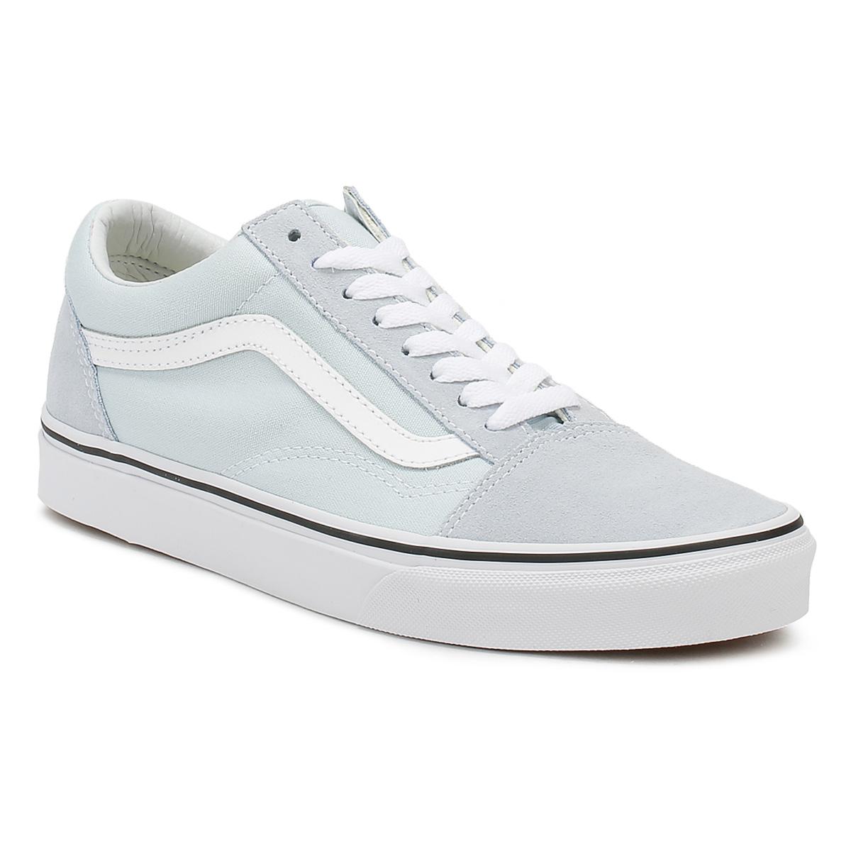 Vans Suede Womens Baby Blue / True White Old Skool Trainers Lyst