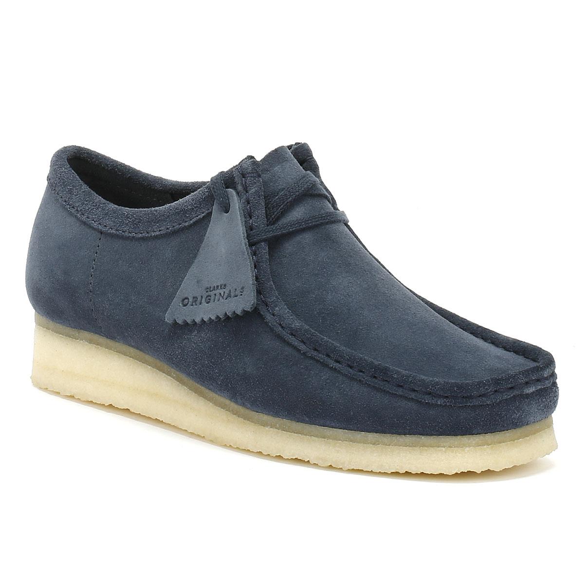 clarks wallabee deep blue