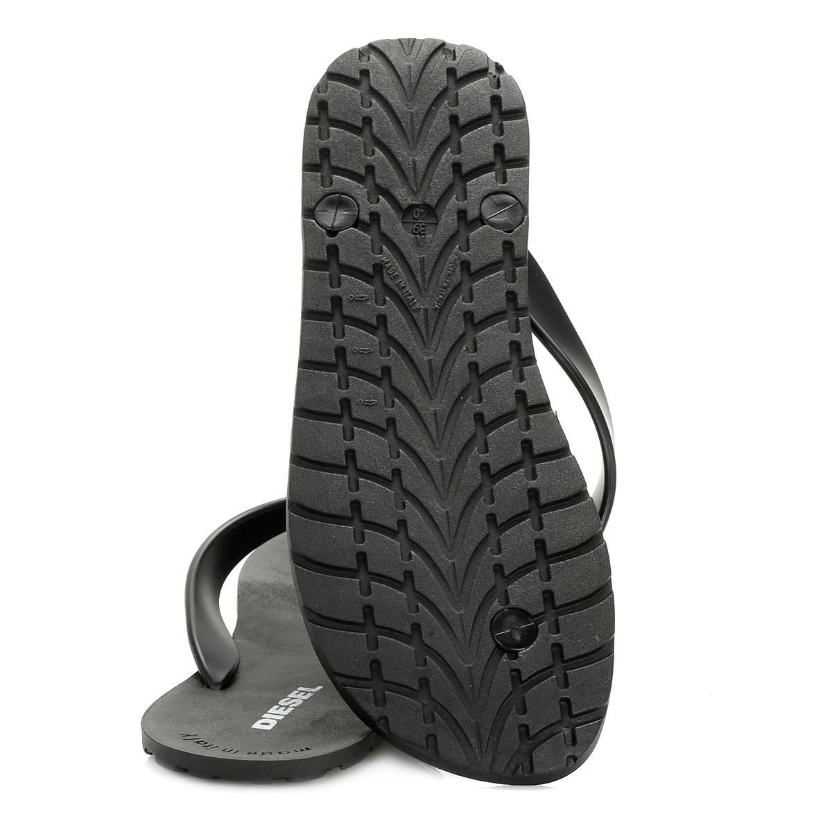 DIESEL Splish Men Black Rubber Flip Flops for Men - Lyst