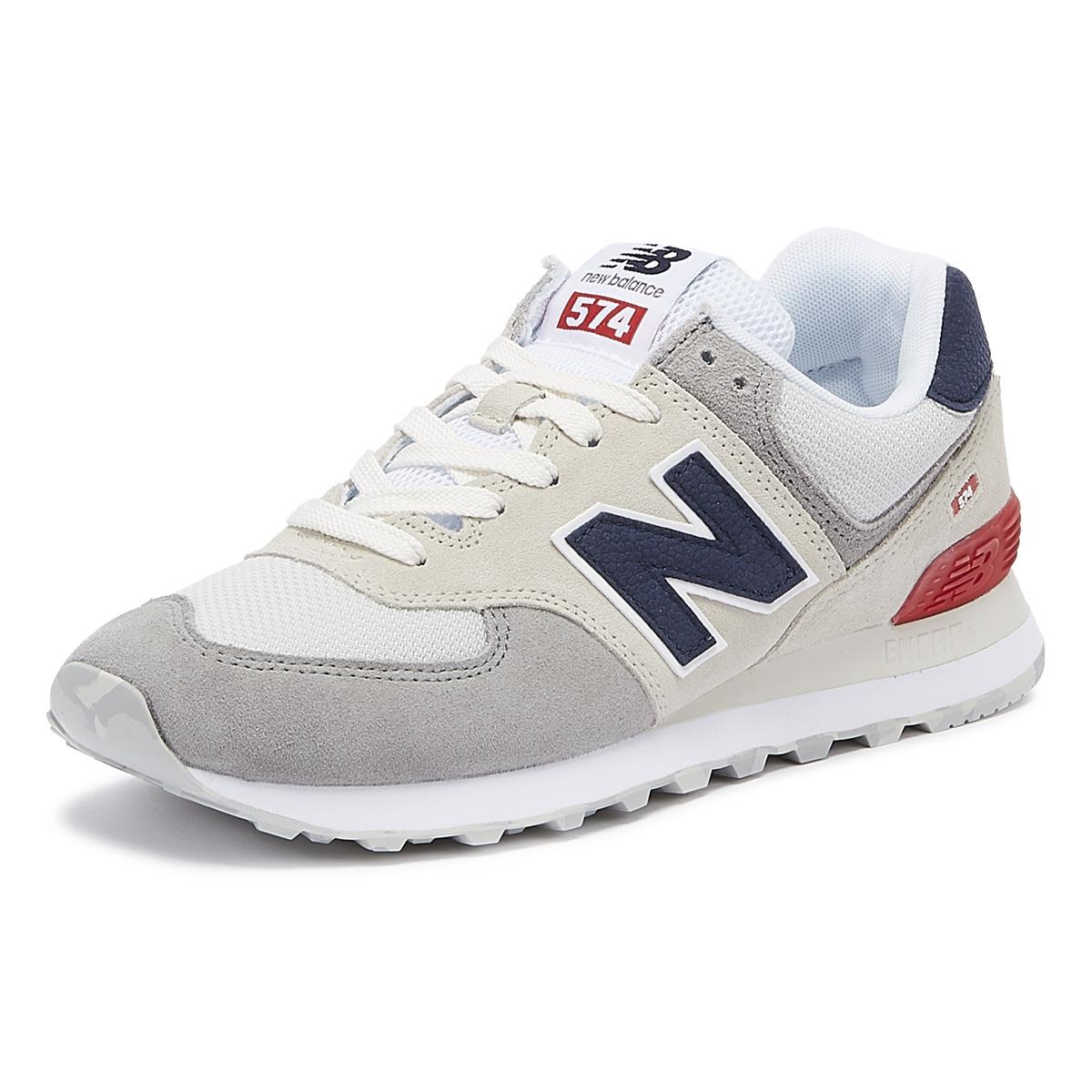 New Balance Suede 574 Mens Grey / Navy Trainers in Gray for Men - Lyst