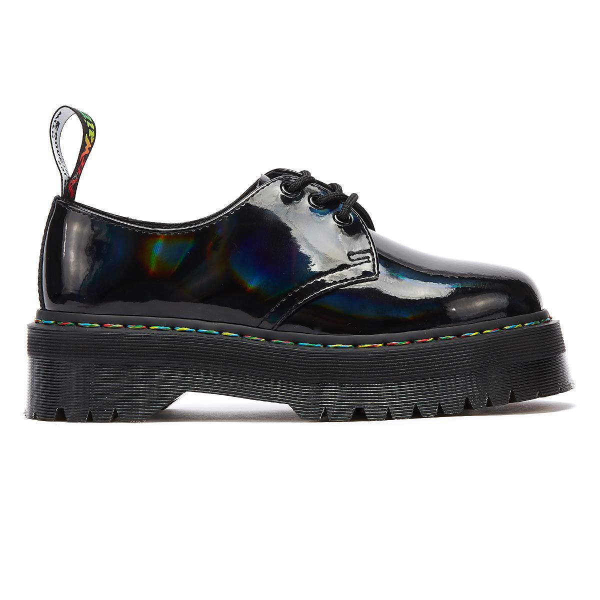 dr martens 1461 quad shoes in black rainbow