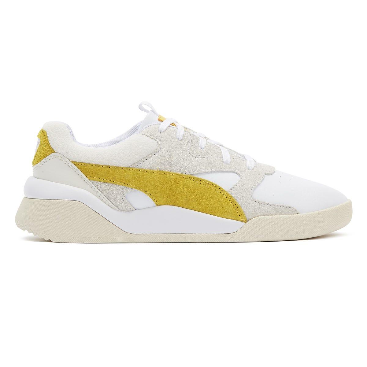 puma aeon heritage white and mustard trainers