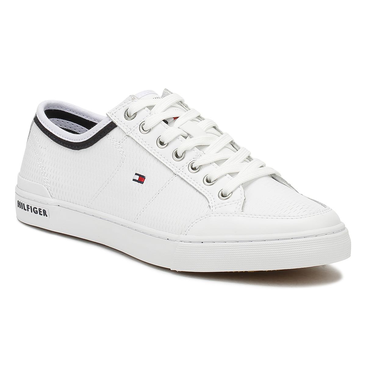 mens white tommy hilfiger trainers