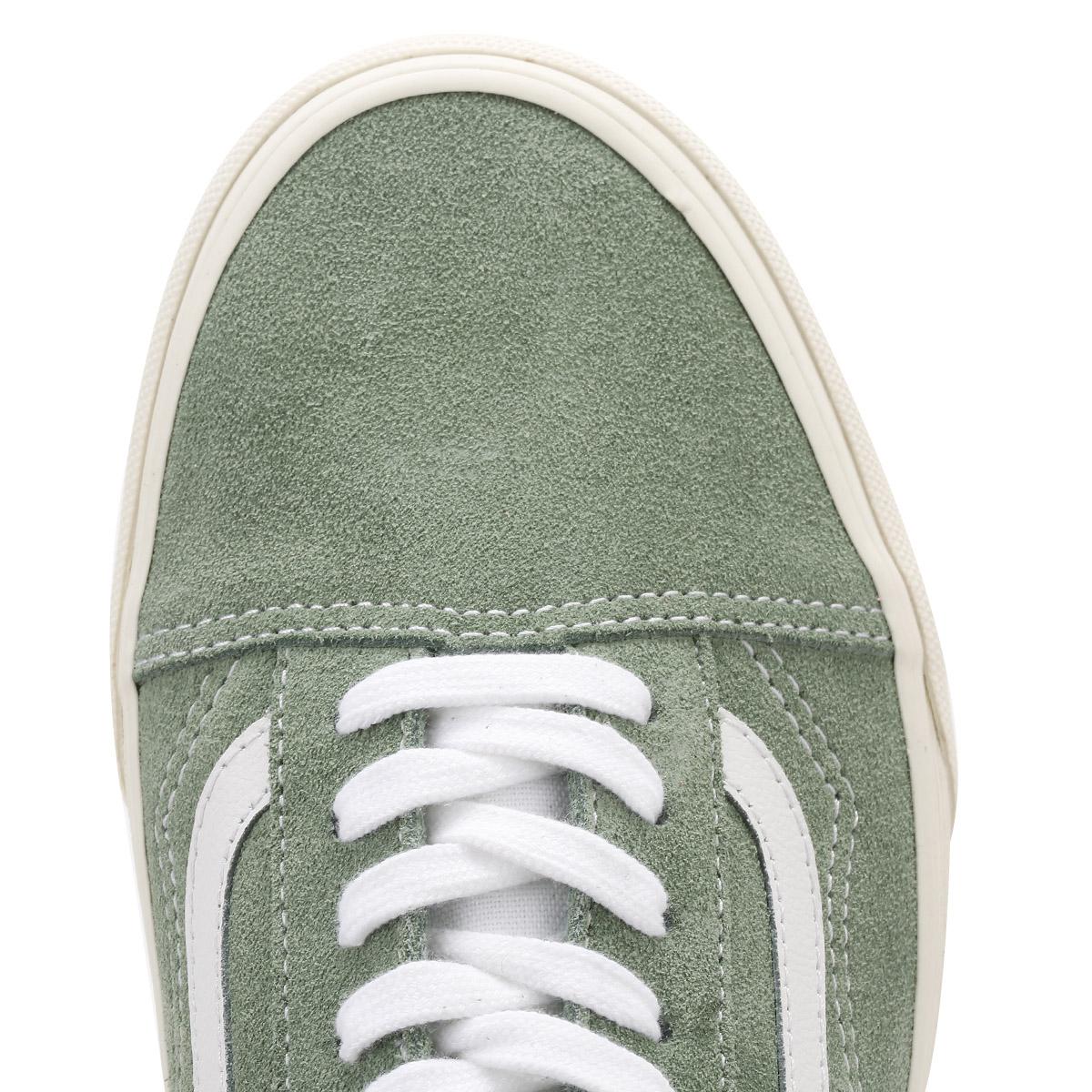 vans old skool white green