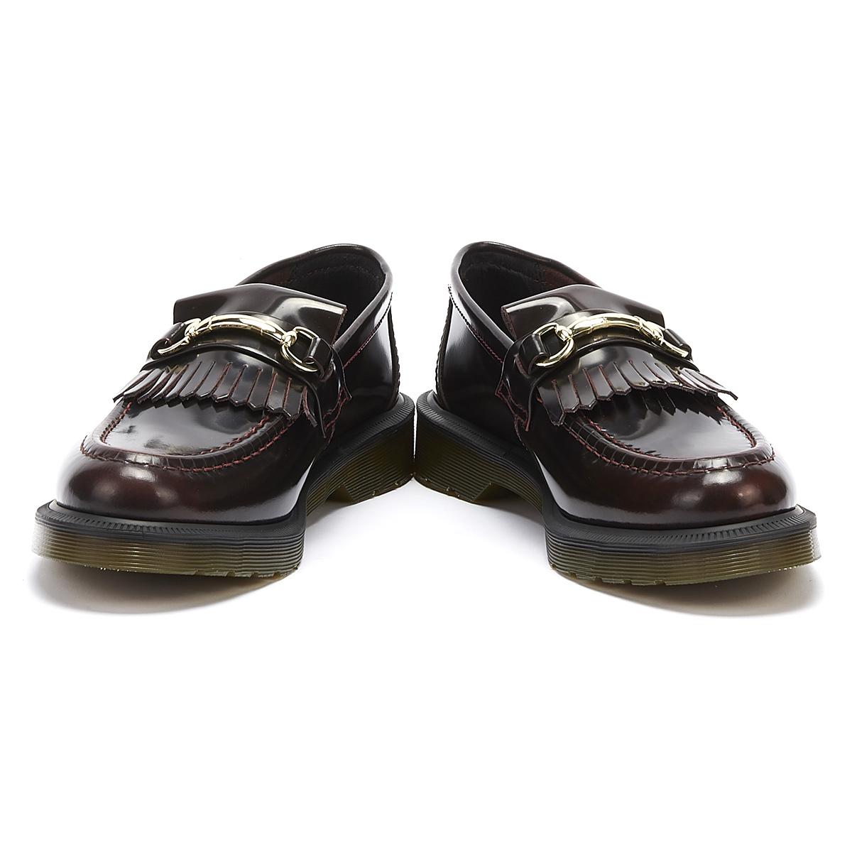 cherry red doc martens loafers