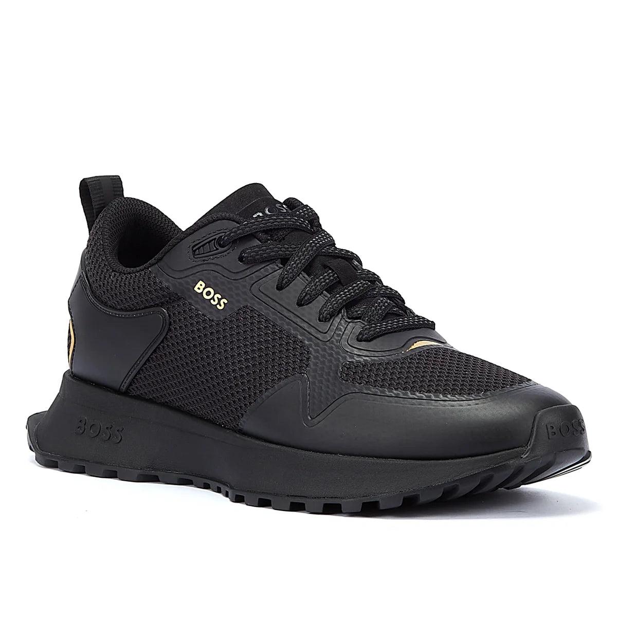 Hugo boss trainers clearance black and gold