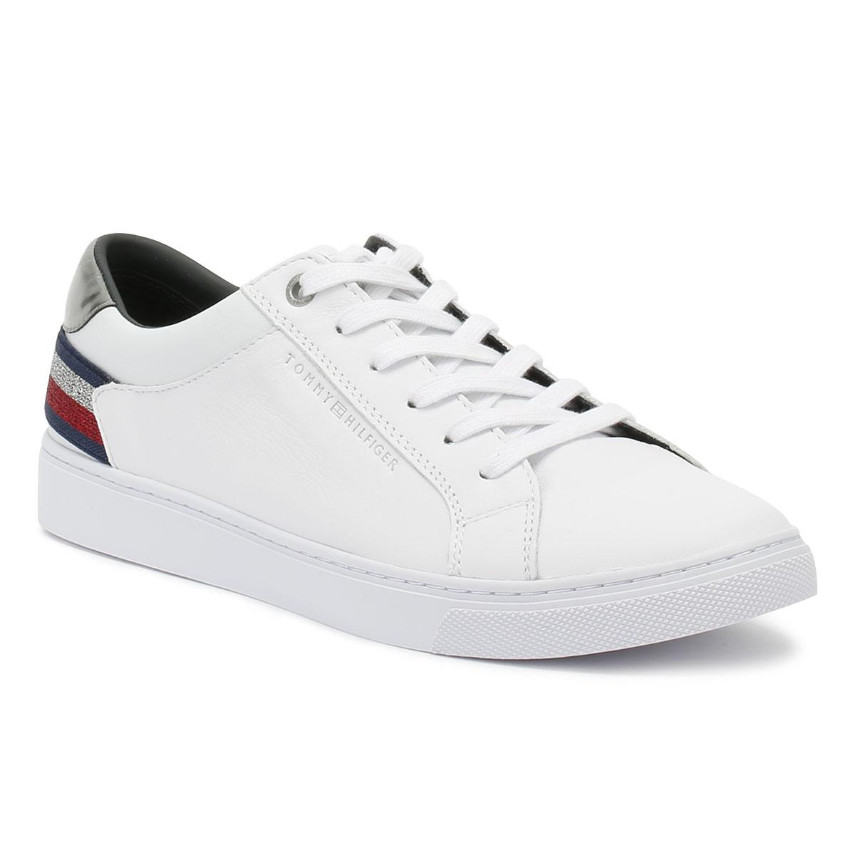 tommy hilfiger essential metallic signature tape trainers