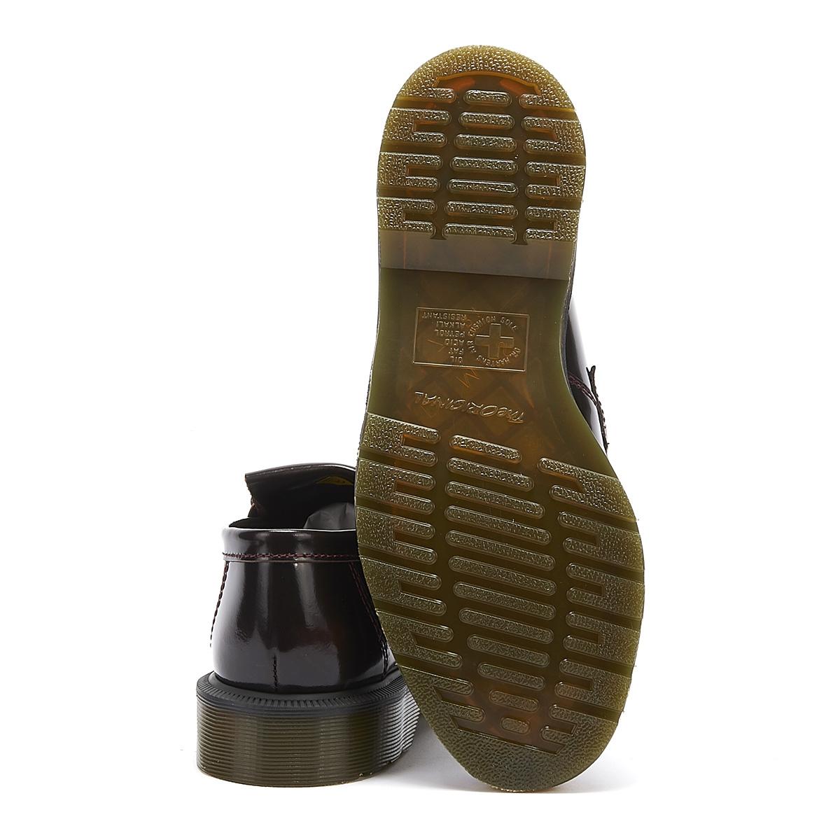 dr martens cherry red loafers