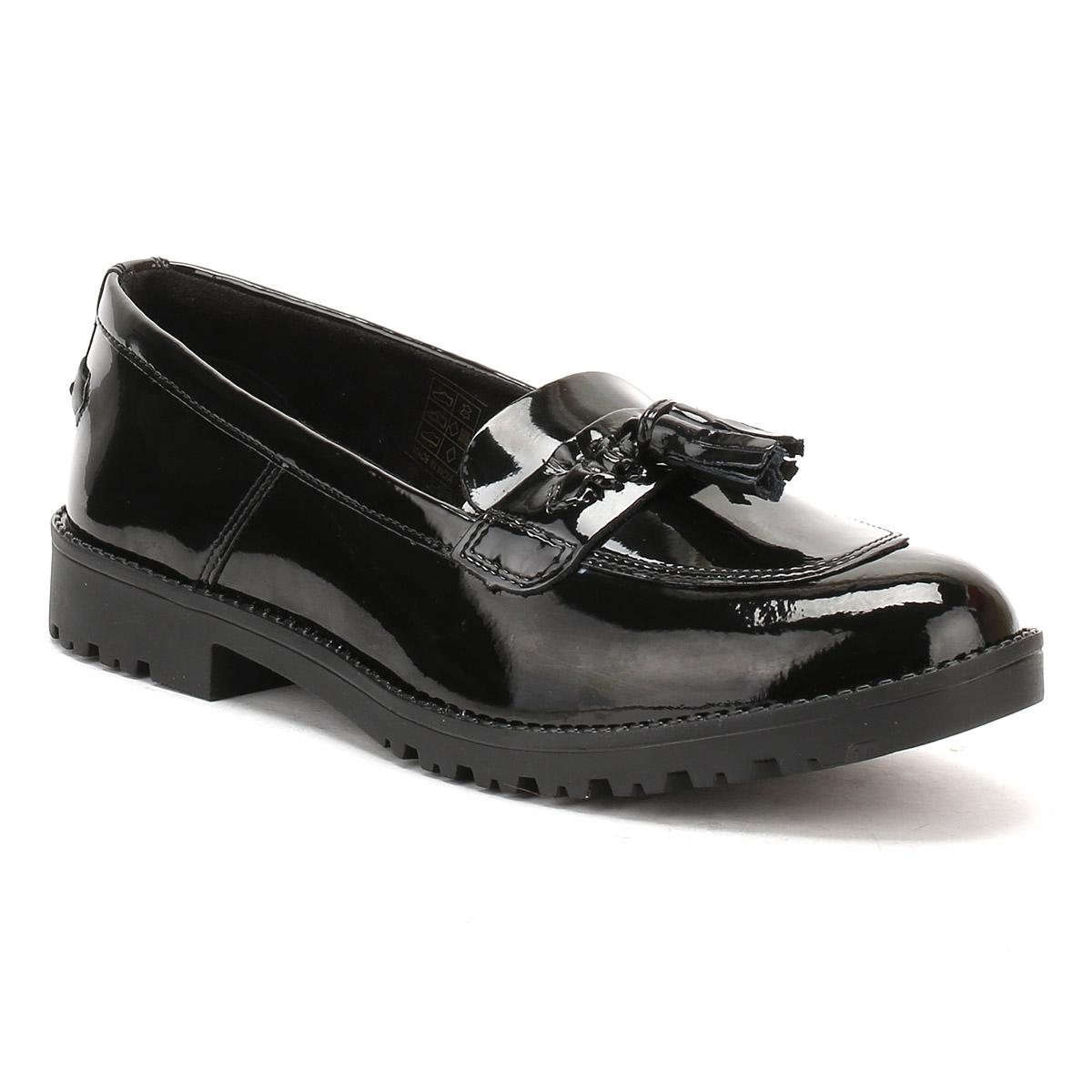 Kickers Womens Black Patent Leather Lachly Tass Loafers - Lyst