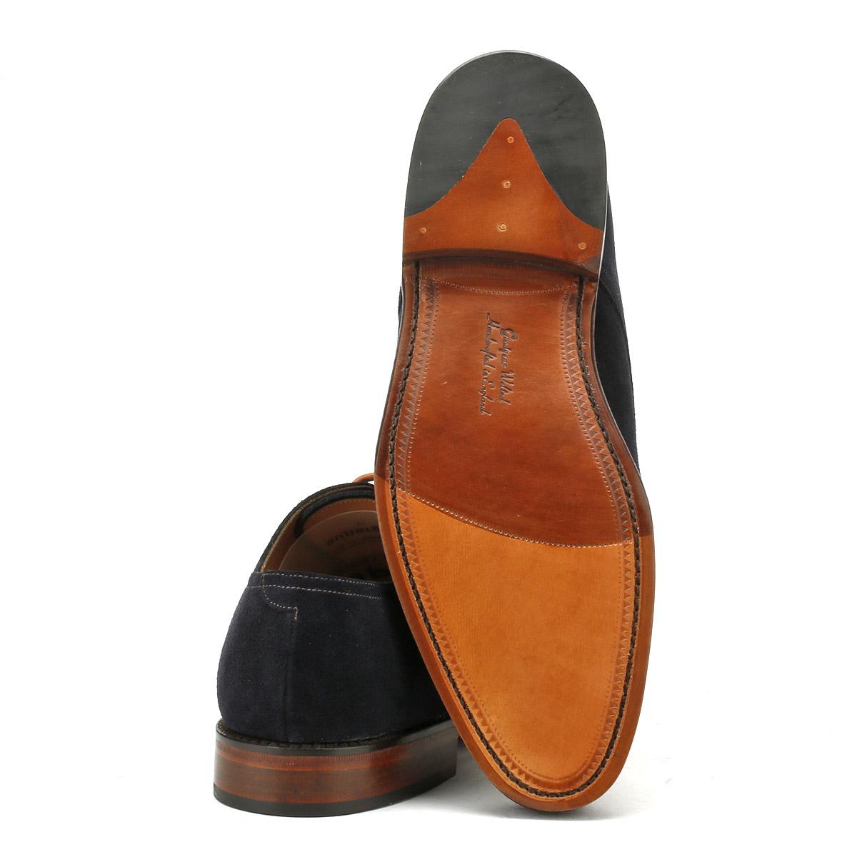 Loake Mens Navy Suede Ealing Shoes in Blue for Men Lyst