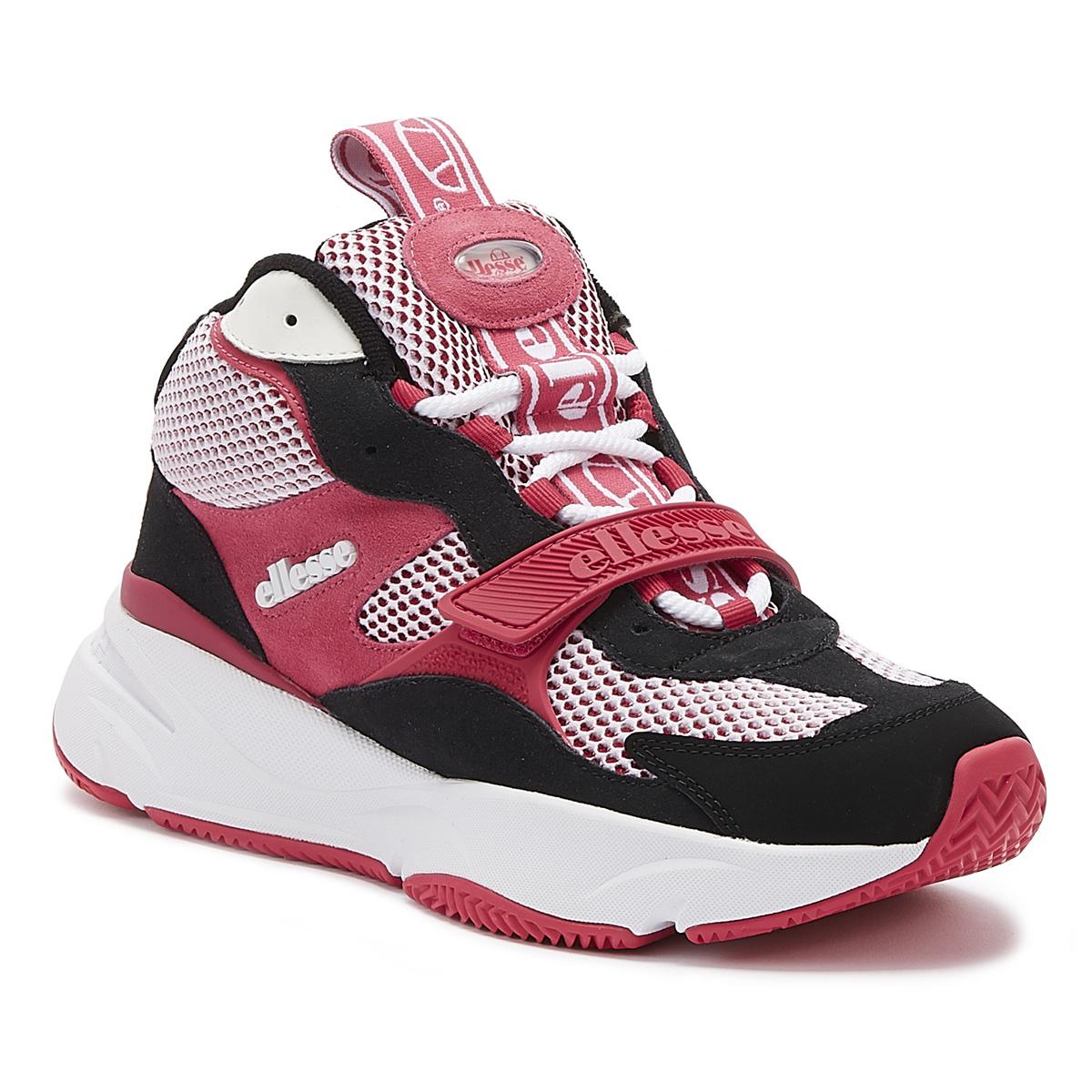 Ellesse Aurano Mid Womens Pink / White / Black Suede Trainers - Lyst