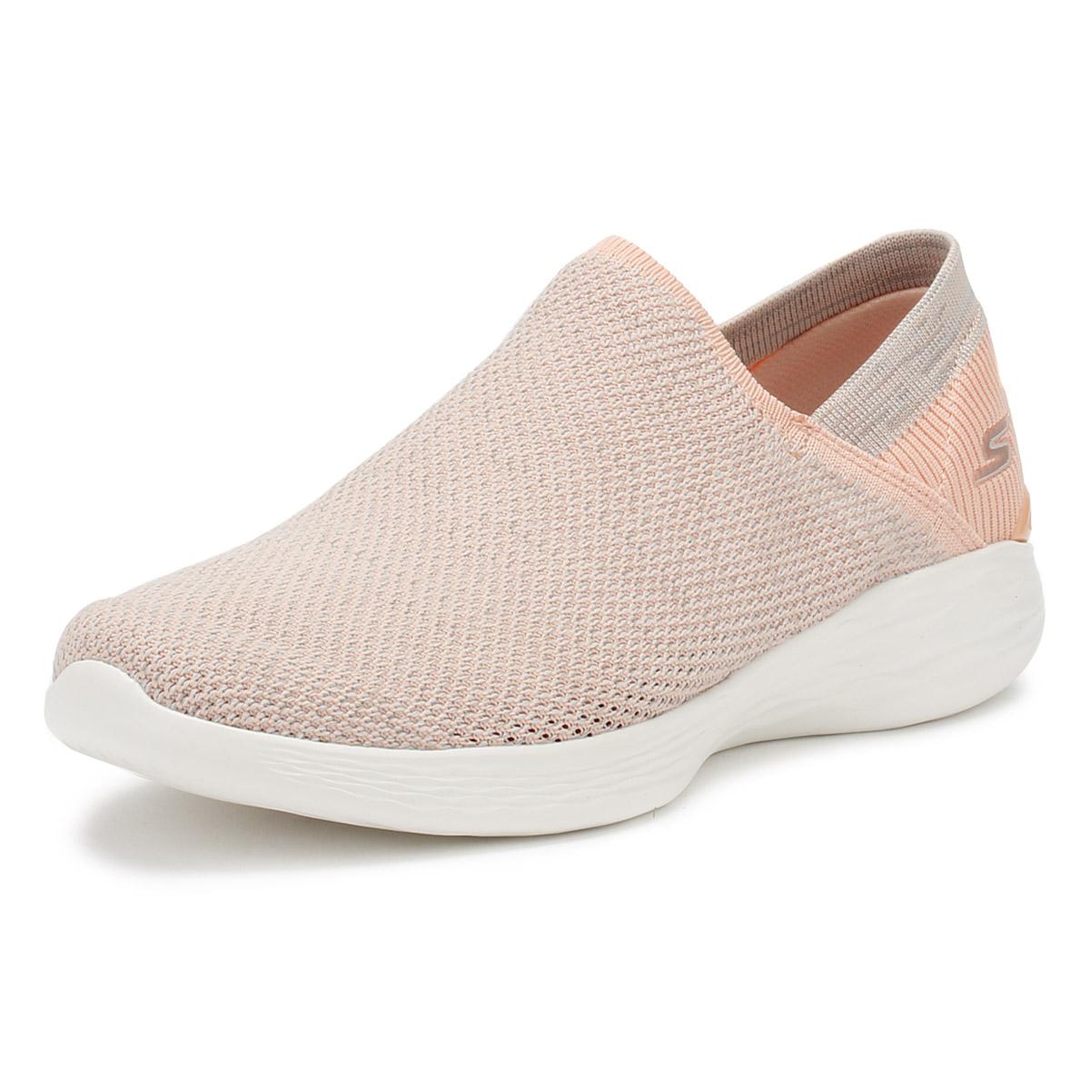 peach coloured trainers