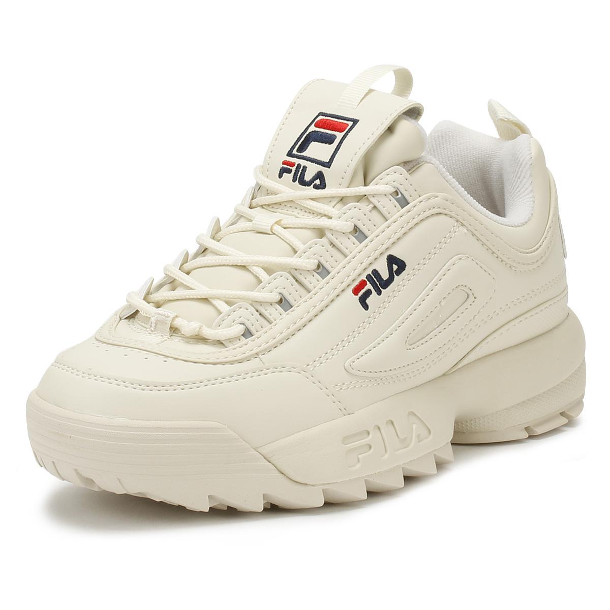 beige fila trainers