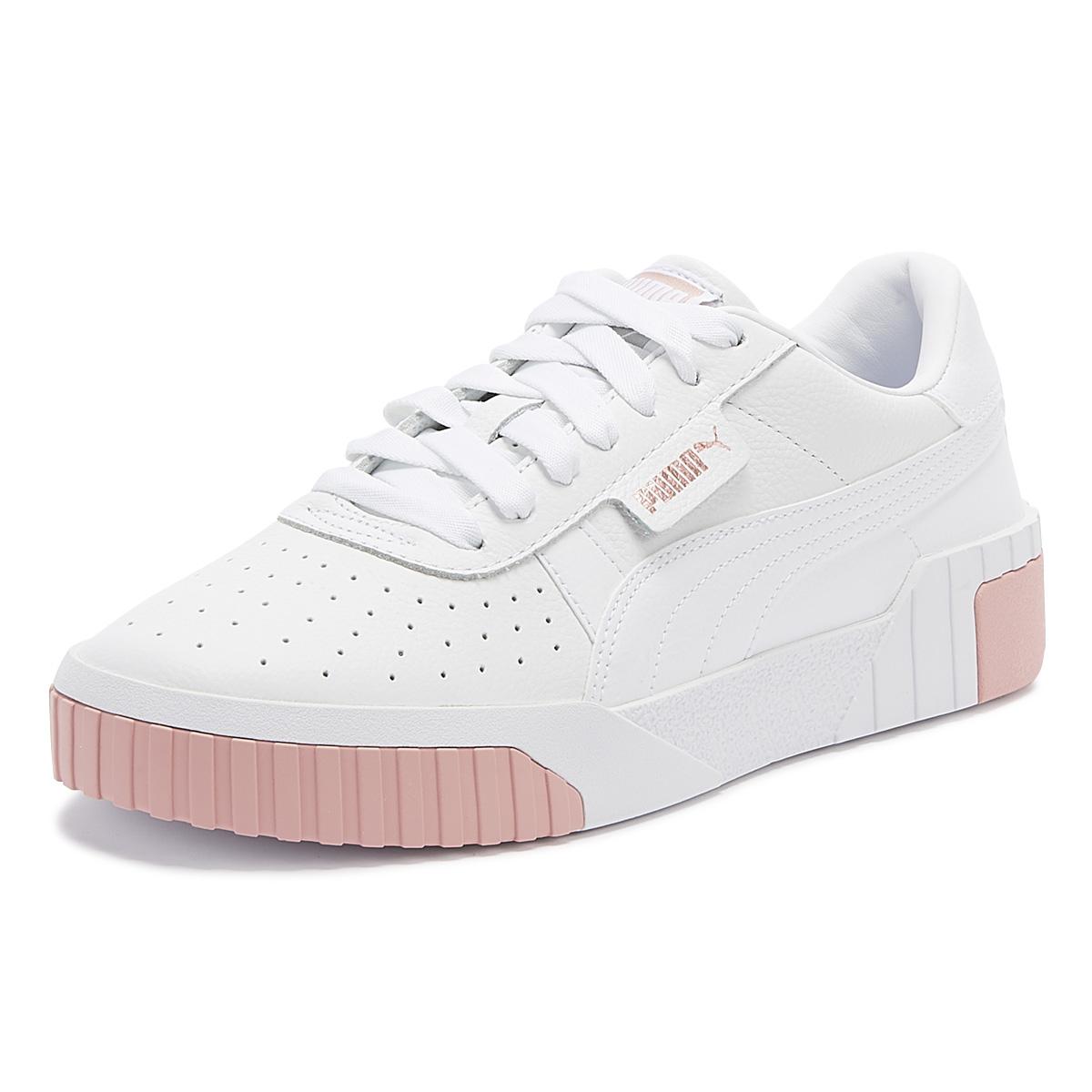 PUMA Rubber Cali Womens White / Rose Gold Trainers - Lyst