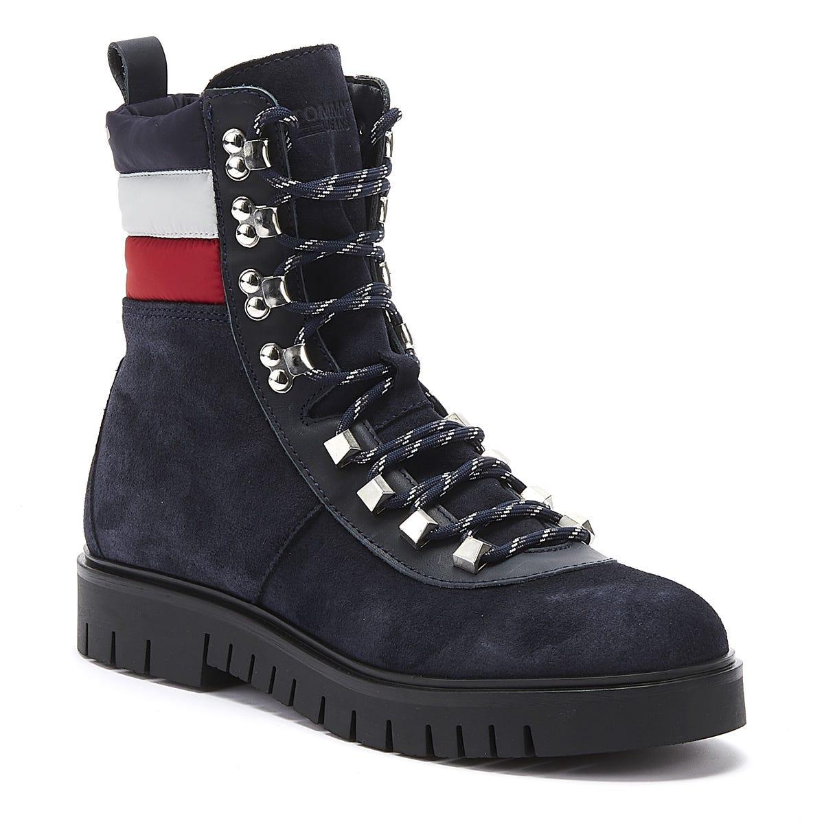 tommy jeans studs lace up boot