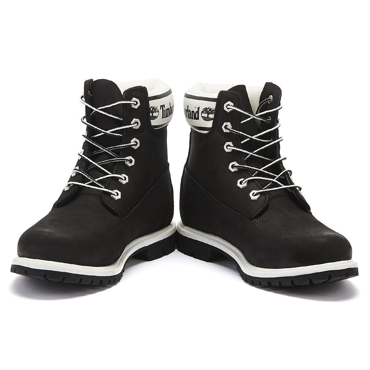 6 inch logo collar boot for women in black