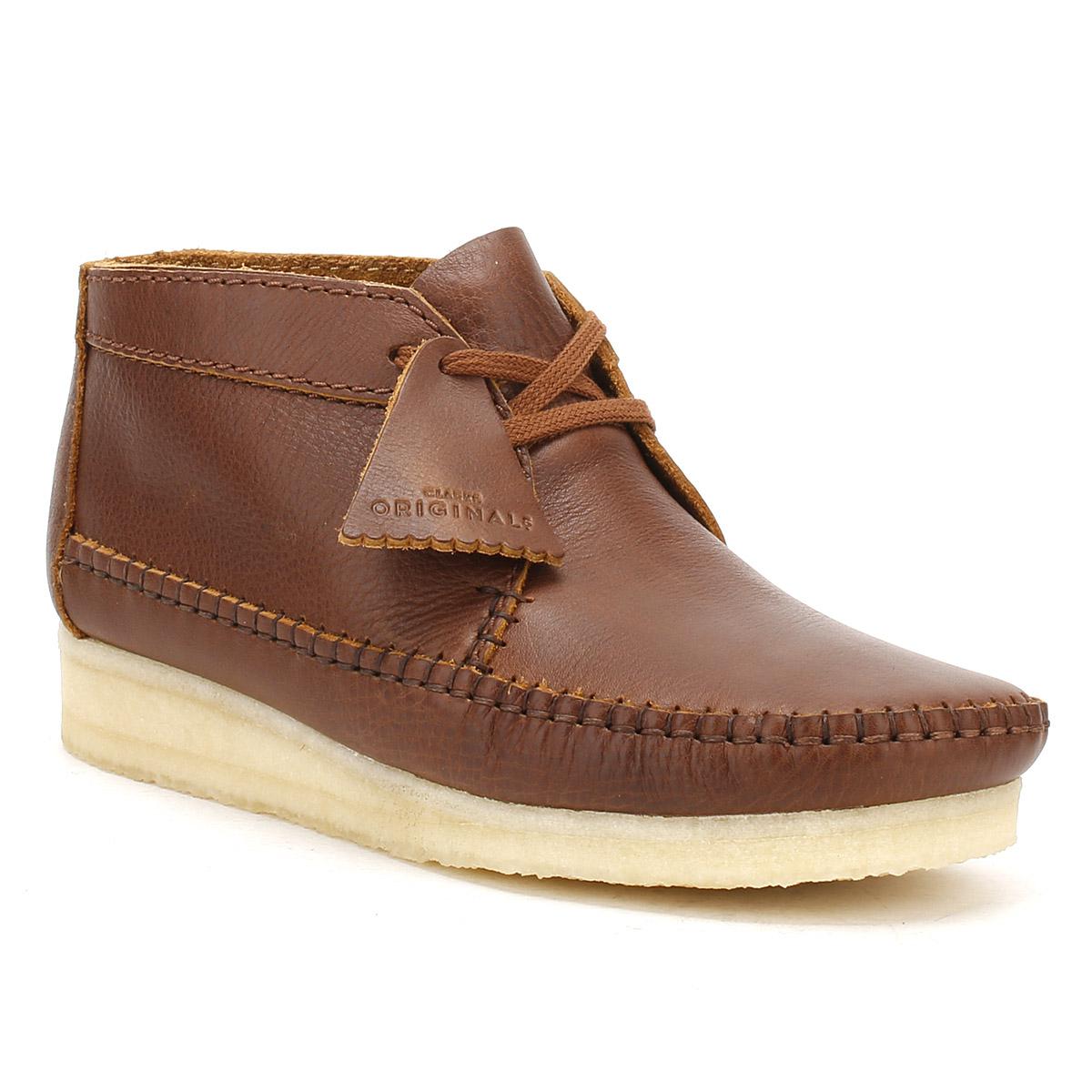 Clarks Mens Tan Leather Weaver Boots in Brown for Men Lyst Clarks Mens Tan Leather Weaver Boots in Brown for Men Lyst