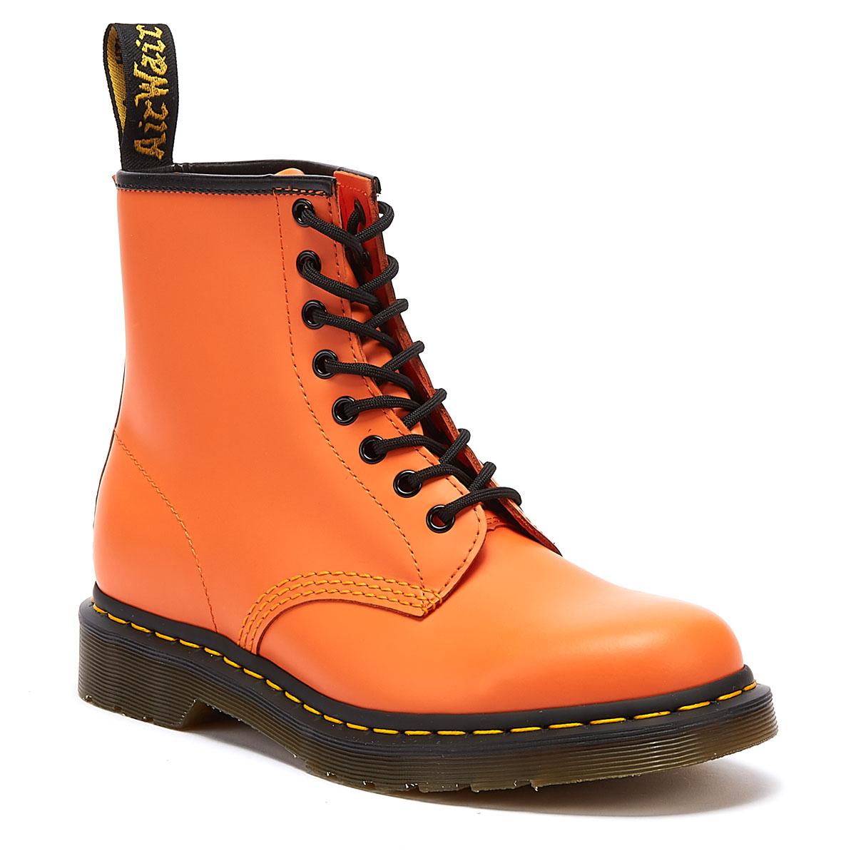 Dr. Martens Dr. Martens 1460 Smooth Leather Womens Orange Boots - Lyst