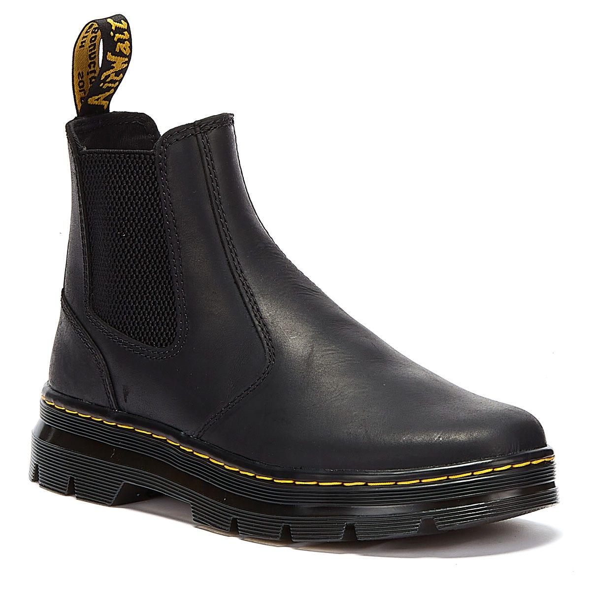 Dr. Martens Leather Dr. Martens Embury Wyoming Mens Black Boots for Men