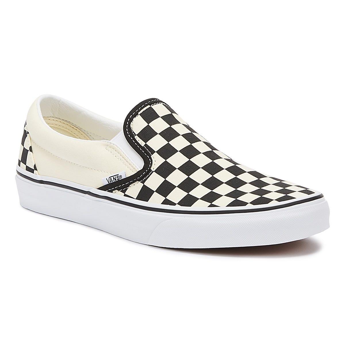 canvas checkered vans