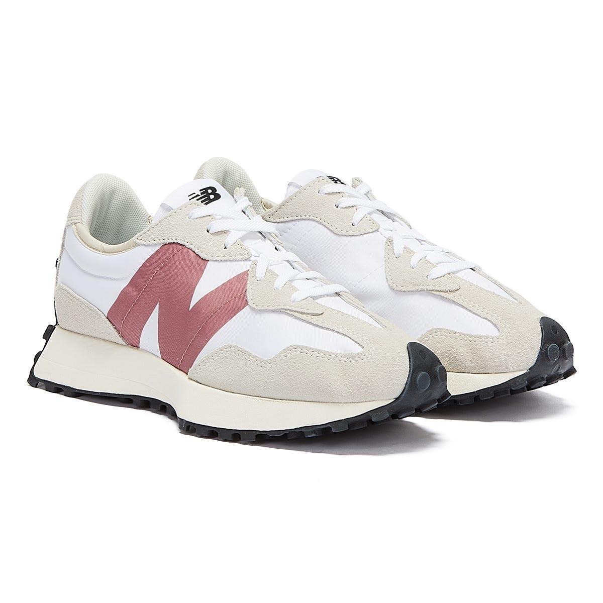 New Balance 327 / Pink Trainers in White - Lyst