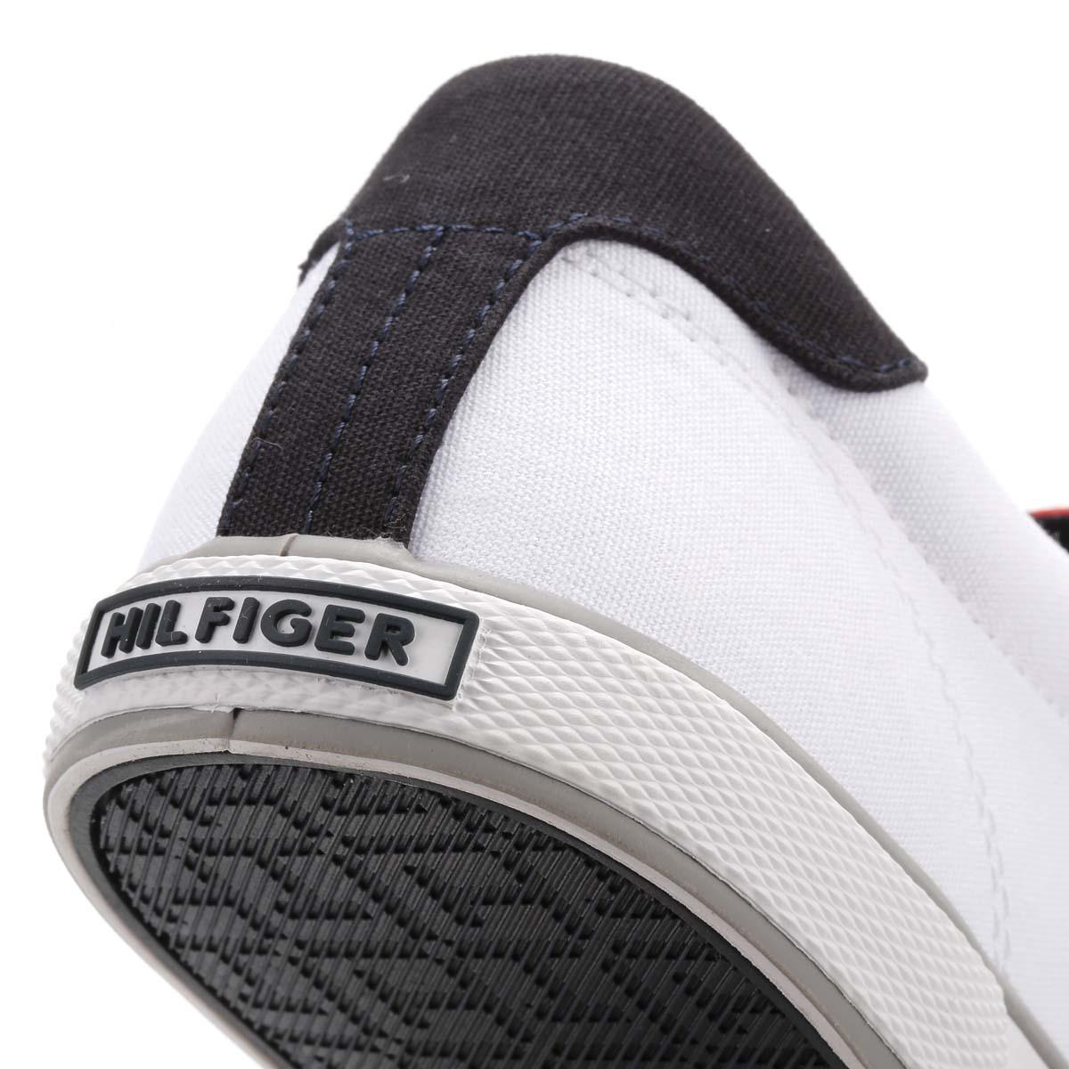 tommy hilfiger white canvas trainers