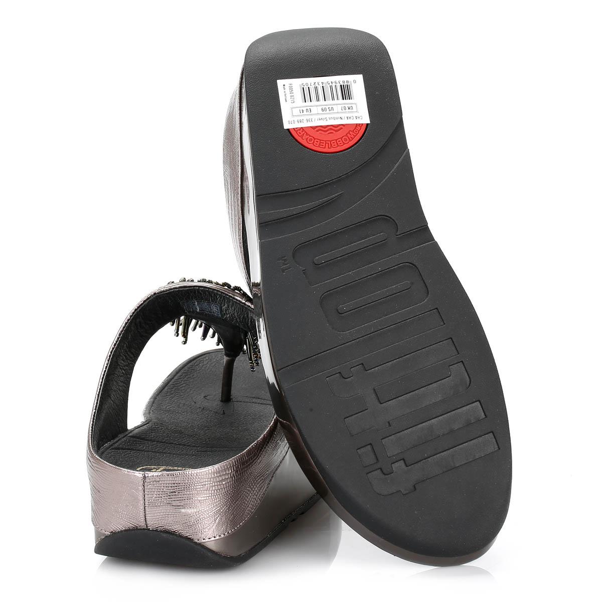 Fitflop Womens Cha Cha Nimbus Silver Sandals in Metallic | Lyst UK