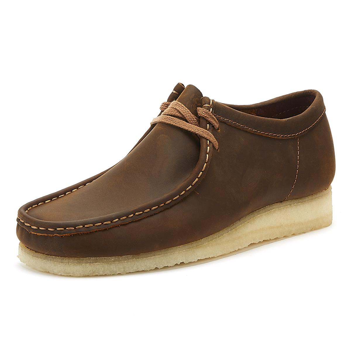 mens clarks wallabees beeswax