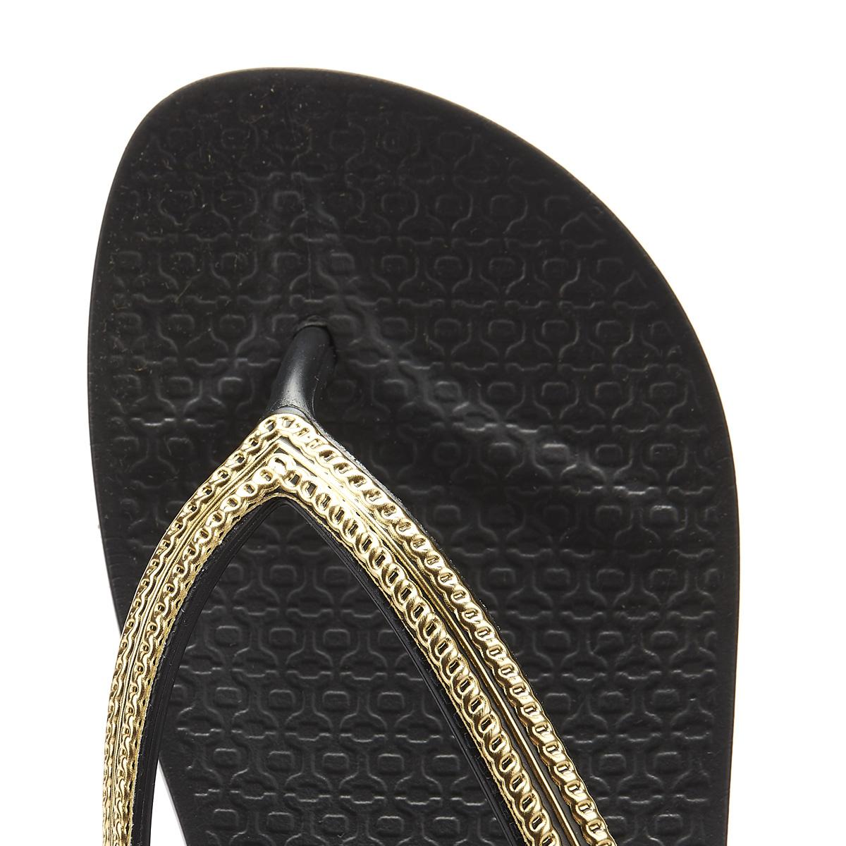 Ipanema Womens Mesh Wedge 21 Plastic Toe Post Flip Flop Black/Gold Ipanema Womens Mesh Wedge 21 Plastic Toe Post Flip Flop Black/Gold