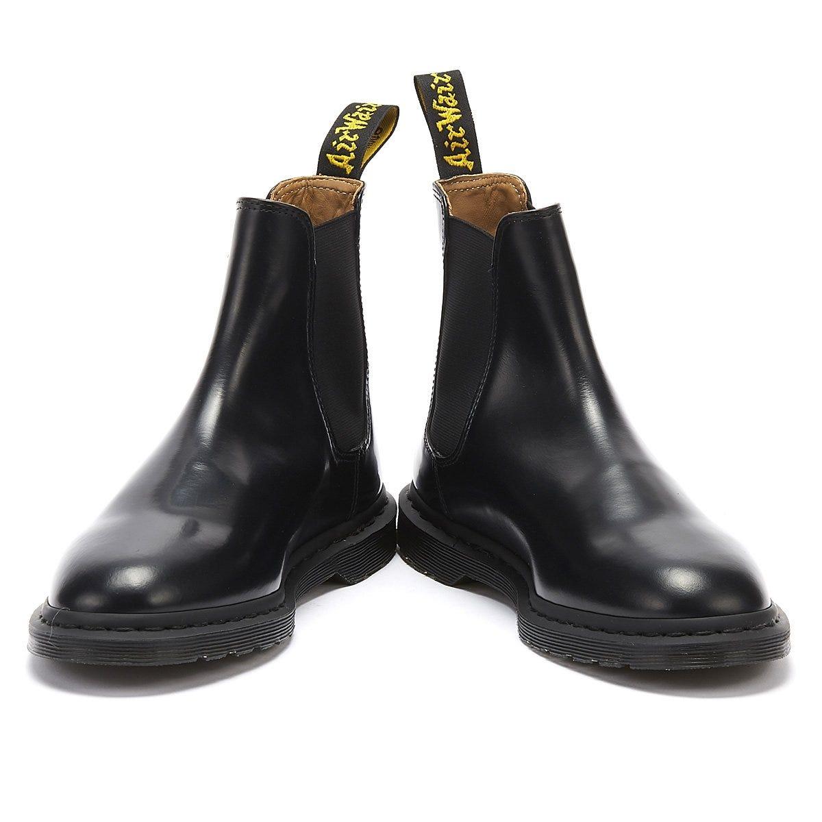 dr martens graeme chelsea boots in black polished smooth,stormrage.com