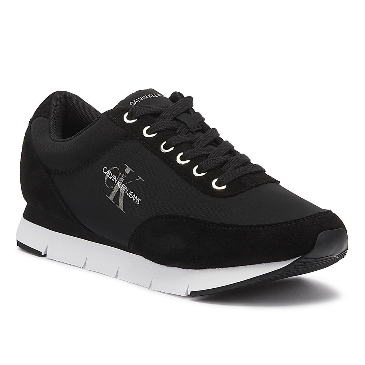 calvin klein womens black trainers