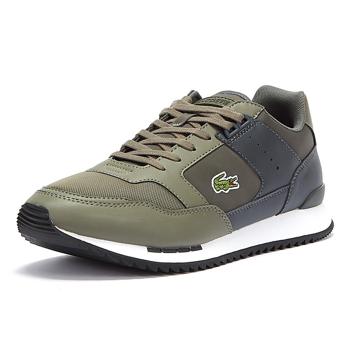 Lacoste khaki shop trainers