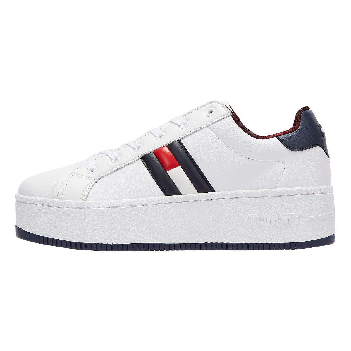 Tommy Hilfiger Denim Tommy Jeans Iconic Flag Flatform Trainers in White -  Lyst