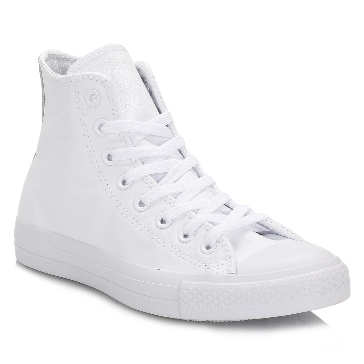 converse all star chuck taylor mono leather hi trainers