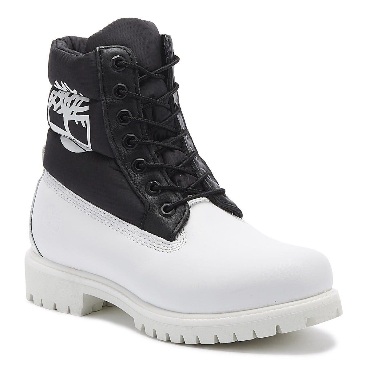 Timberland 6 Inch Premium Puffer Mens White / Black Boots for Men | Lyst UK