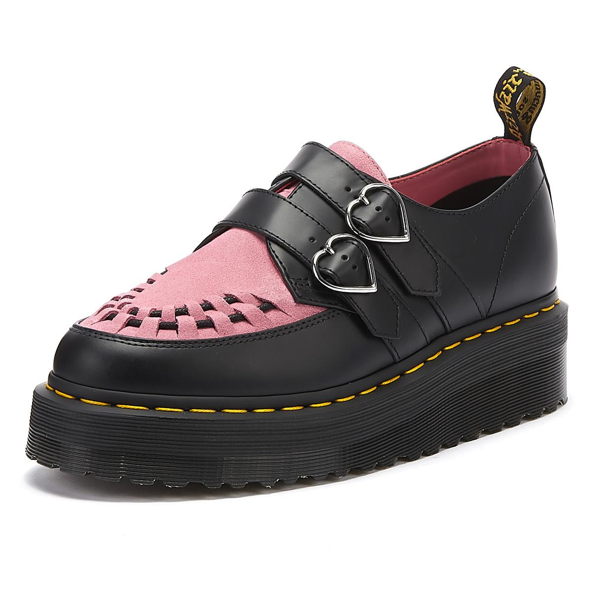 Dr. Martens Leather Dr. Martens X Lazy Oaf Buckle Creeper Womens Black /  Pink Shoes - Lyst