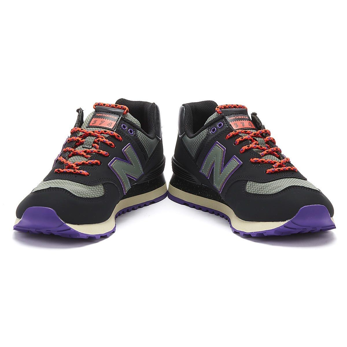 new balance 574 black and green